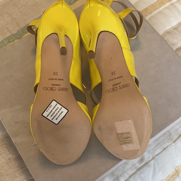 Jimmy Choo Patent Leather Pumps, Yellow - Picture 3 of 4